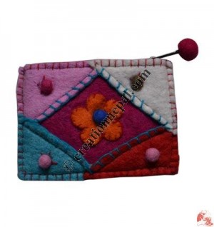 Patch-work felt coin purse