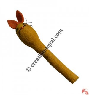 Felt rabbit pencil cover