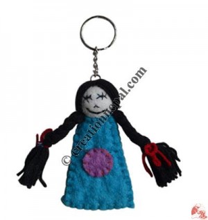Felt woman key ring