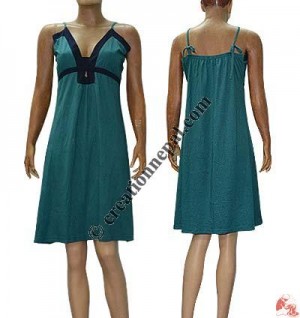 Fine rib string dress