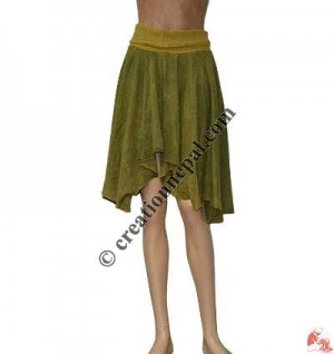 Lycra belt triangle shape rib skirt