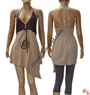 Cotton swirl design halter top