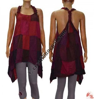 Cotton patch-work overdye dress