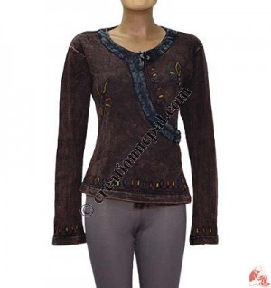 Hand painted rib choli top