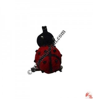 Lady bug design small felt brooch