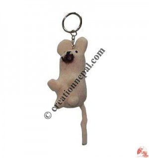 Polar bear design felt key ring