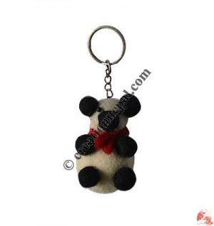 Panda design felt key ring