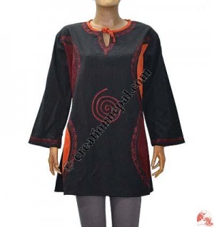 Side patch design cotton kurtha top