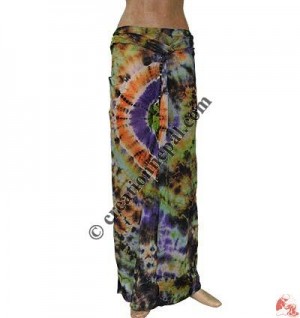Front layer tie dye summer trouser