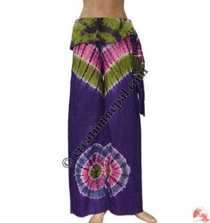 Thin cotton tie dye trouser