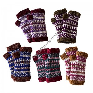 Woolen tube gloves