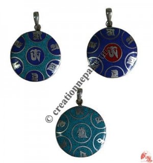 Mantra round pendent