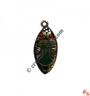 Buddha eye brass pendent