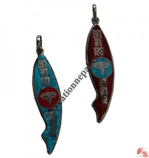 Fish shape mantra pendent