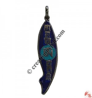 Fish shape mantra pendent2