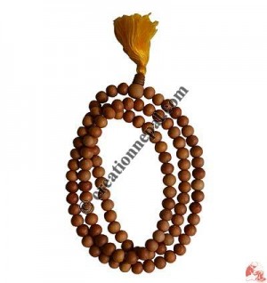 Natural color wood 9 mm 108 beads mala