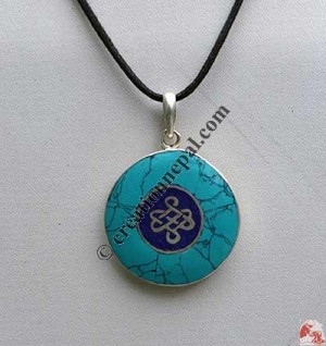 Endless knot round  pendant