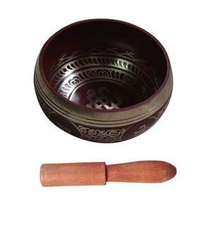 Endless knot painted medium size singing bowl