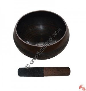 Etching antique design singing bowl2