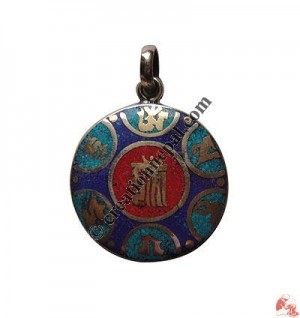 Om mani matra raound pendant