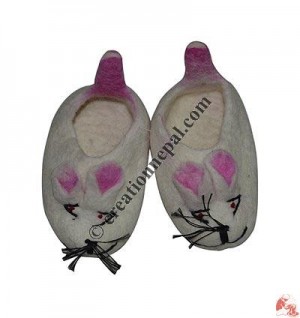 Felt animal children shoes2