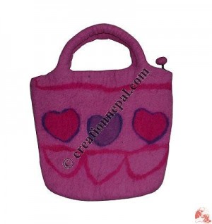 Simple design felt hand bag