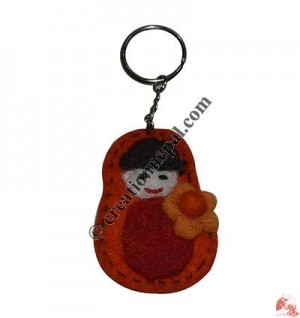 Felt baby design key ring