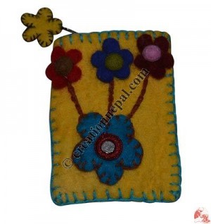 Felt flower purse