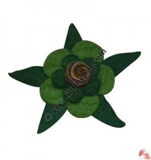 Felt star-flower brooch