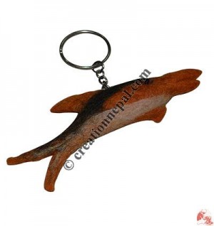 Dolphin felt key ring