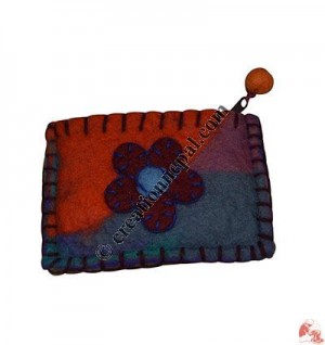 Colorful felt coin purse