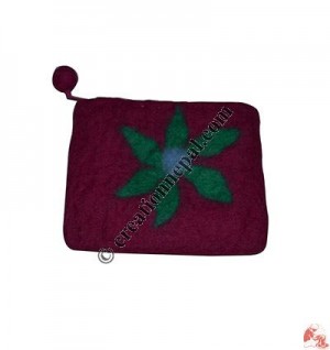 Star design felt purse