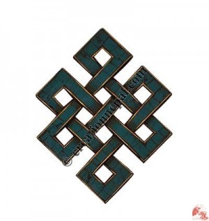 Turquoise decorated small endless knot
