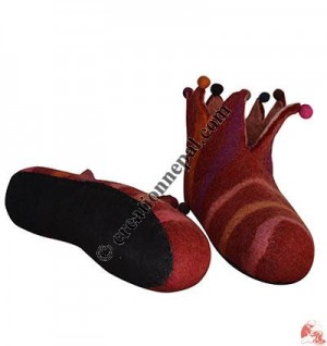 Stripy felt shoes - Kid