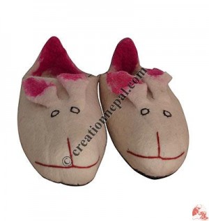 Rabbit felt shoes -  Adult