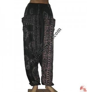 Printed cotton trouser