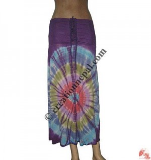 Viscose tie-dye 2 in 1 skirt top