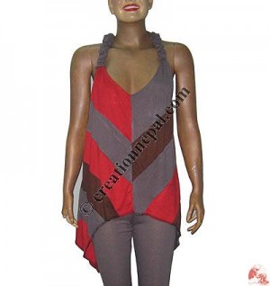 3-color joined viscose top-dress