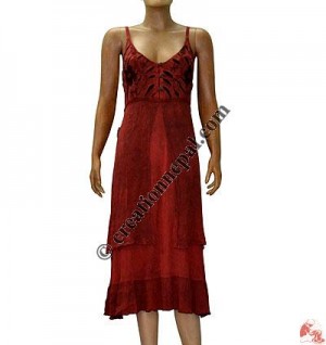 Cotton 2 layer halter dress