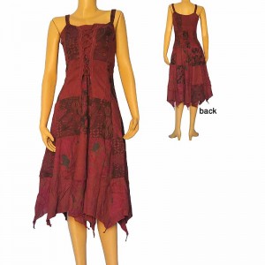 Patch-work colorful cotton dress2