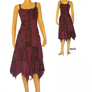 Patch-work colorful cotton dress