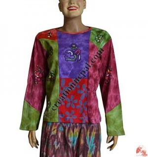 Rib prints patch-work top