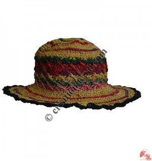 Hemp-cotton round wire hat10