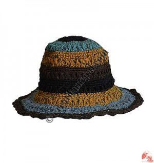 Hemp-cotton round wire hat11