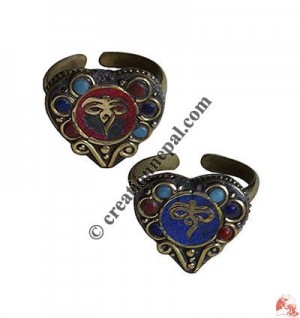 Buddha-eye brass Finger ring
