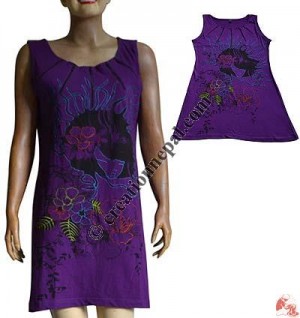 5-Zipper neck flower dress