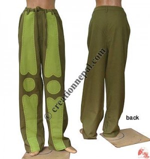 Skull design cotton trouser