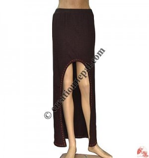 Front open long skirt