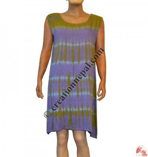 Tie-dye rayon dress