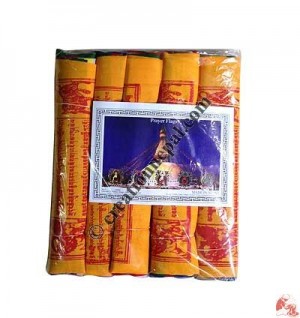 Fine cotton prayer flags 25 (rolls of 5)